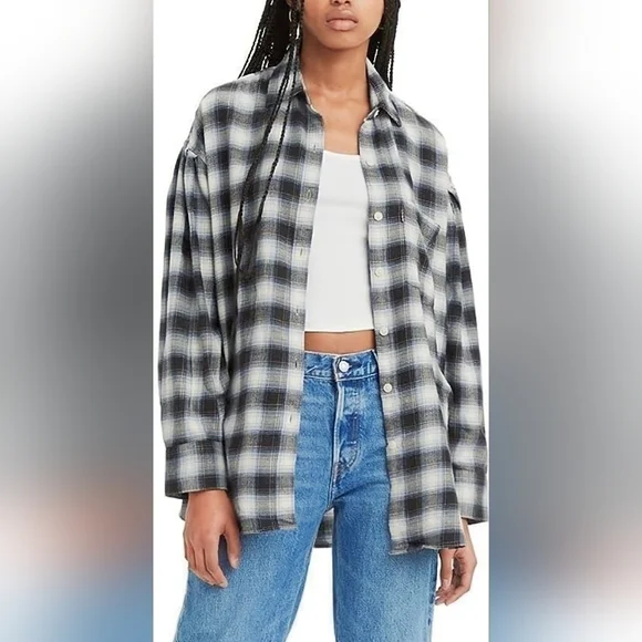 New Levi's Henri Flannel Women's Plaid XL - Picture 1 of 5
